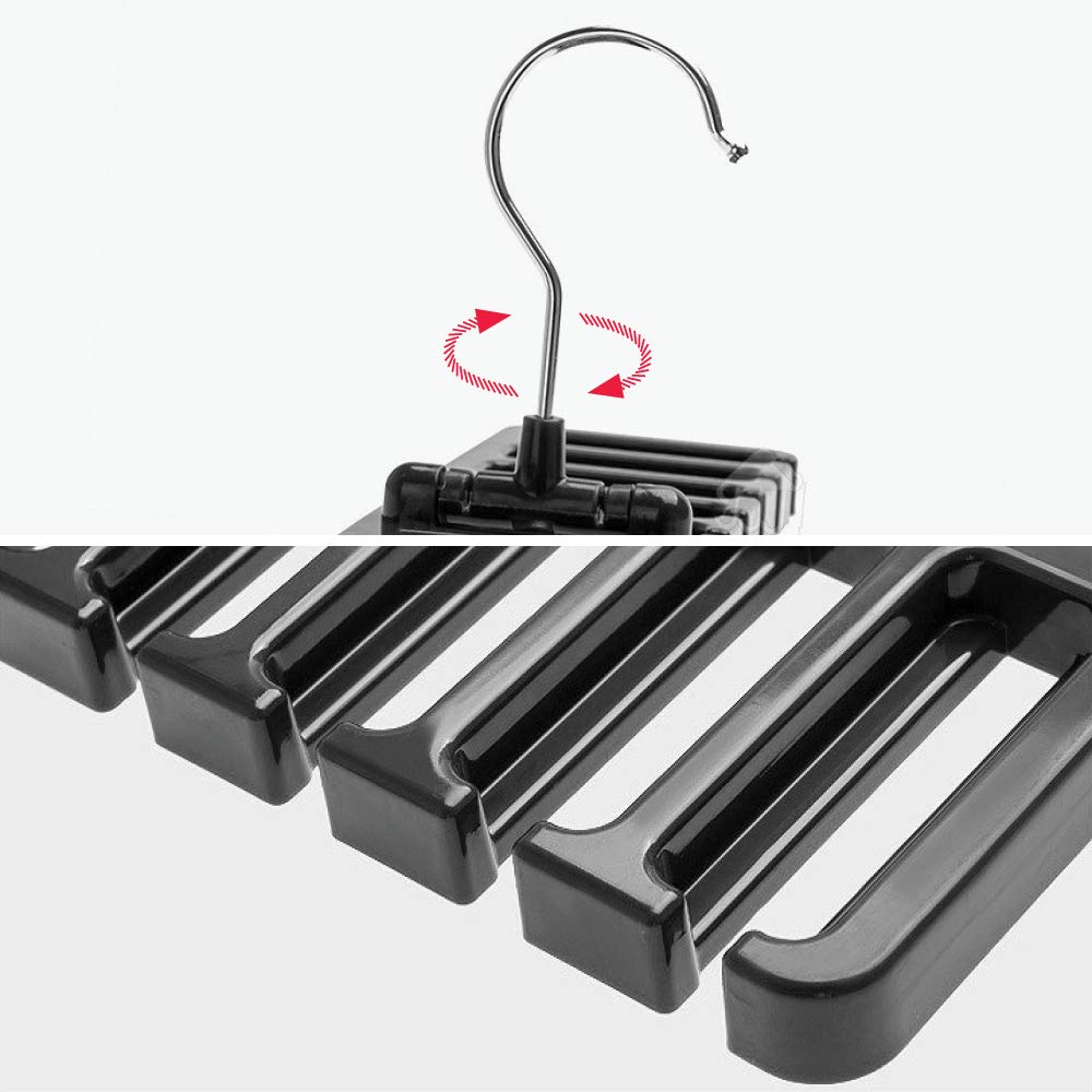 Diommell 2 Pcs Belts Rack, Storage Organizer, Hanger, Holder - Closet Tie Racks Hangers Sturdy For Men Women, Black